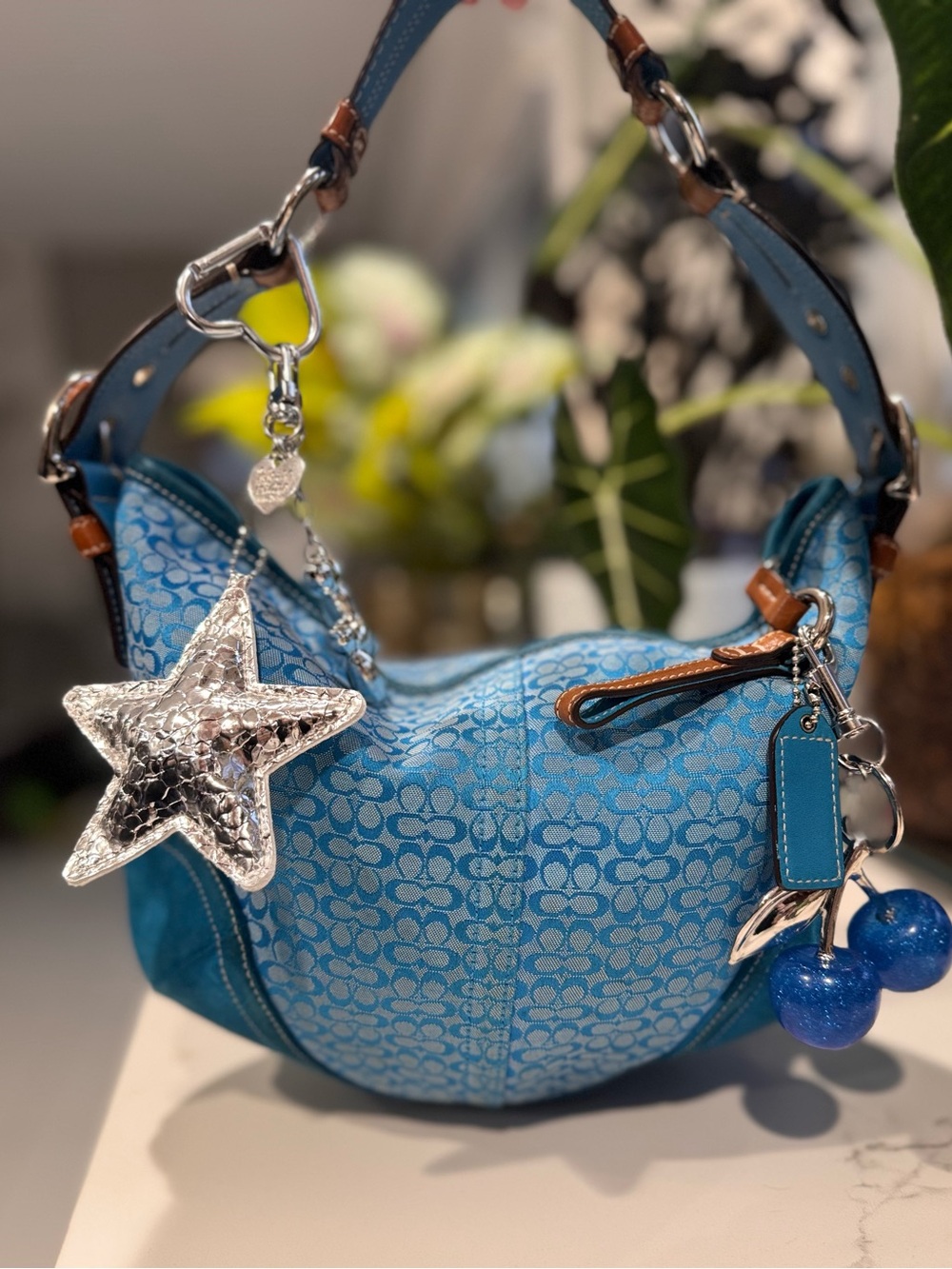 Coach Blue 💙Signature Hobo #1460